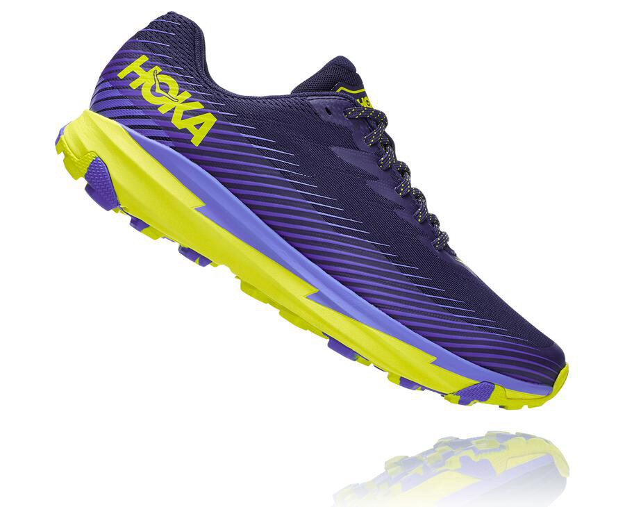 Hoka One One Trailsko Herre - Torrent 2 - Blå/Grøn - 564917NAE